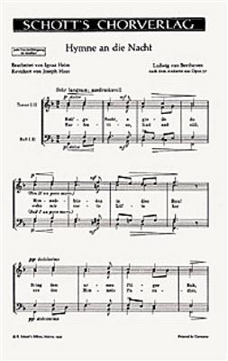 Ludwig van Beethoven: Hymne an die Nacht: Voix Basses et Accomp.