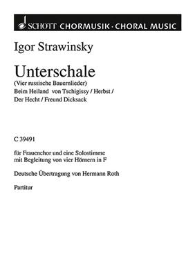 Igor Stravinsky: Unterschale: Voix Hautes A Cappella
