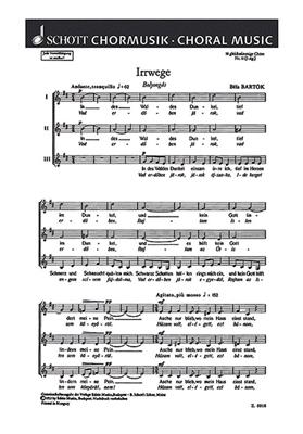 Béla Bartók: 18 Chorlieder: Voix Hautes et Accomp.