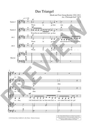 Georg Kreisler: Das Triangel: (Arr. Christoph Gerl): Voix Hautes et Piano/Orgue