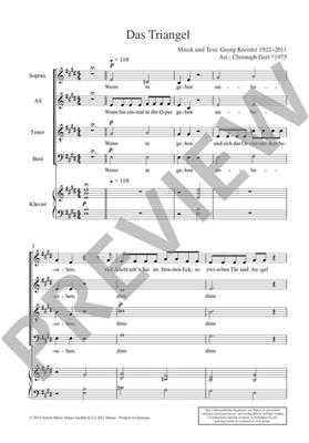 Georg Kreisler: Das Triangel: (Arr. Christoph Gerl): Chœur Mixte et Piano/Orgue