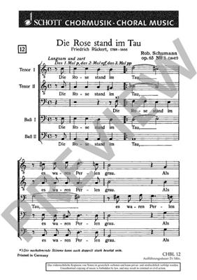 Robert Schumann: Die Rose stand im Tau op. 65/1: Voix Basses et Accomp.