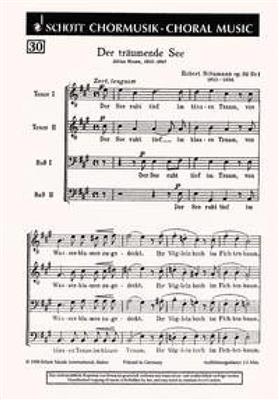 Robert Schumann: Der traumende See op. 33/1: Voix Basses et Accomp.