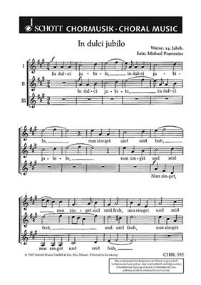Michael Praetorius: In dulci jubilo: Voix Hautes et Accomp.