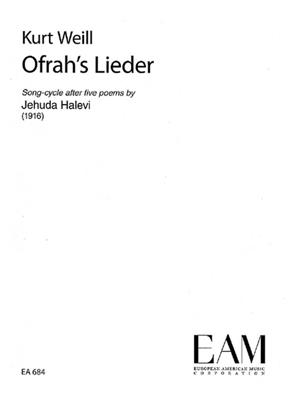 Kurt Weill: Ofrah's Lieder: Chant et Piano