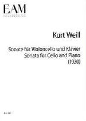 Kurt Weill: Sonata for Cello and Piano: Violoncelle et Accomp.