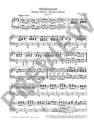 Franz Schubert: Militärmarsch Opus 51/1: Piano Quatre Mains