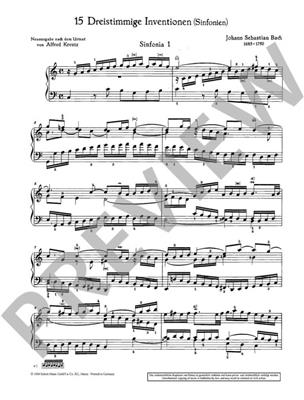Johann Sebastian Bach: 15 dreistimmige Inventionen BWV 787-801: Solo de Piano
