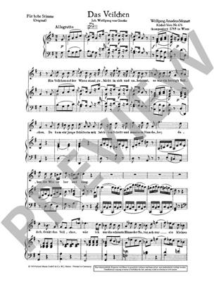 Wolfgang Amadeus Mozart: Das Veilchen KV 476: Chant et Piano