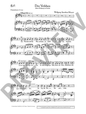 Wolfgang Amadeus Mozart: Veilchen Kv476 Mezzo: Chant et Piano
