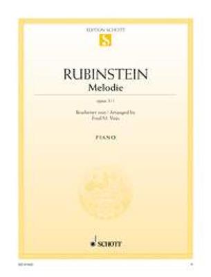 Grigorjewitsch Rubinstejn: Melodie F Opus 3/1: (Arr. Fred M. Voss): Solo de Piano