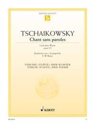 Pyotr Ilyich Tchaikovsky: Chant Sans Paroles Op.2/3: Violon et Accomp.