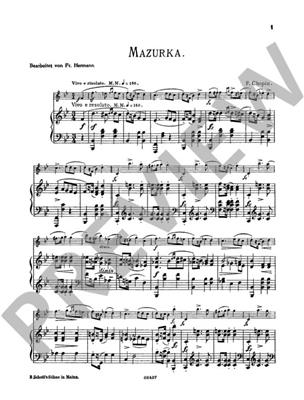 Frédéric Chopin: Mazurka opus 17/1: Violon et Accomp.