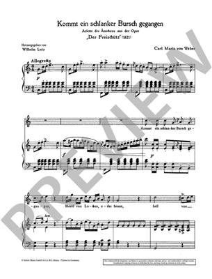 Carl Maria von Weber: Der Freischütz: Chant et Piano