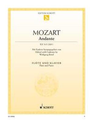 Wolfgang Amadeus Mozart: Andante KV 315 (285e): Flûte Traversière et Accomp.