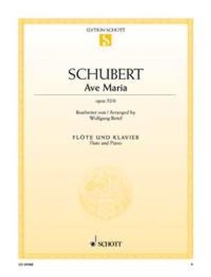 Franz Schubert: Ave Maria op. 52/6: Flûte Traversière et Accomp.