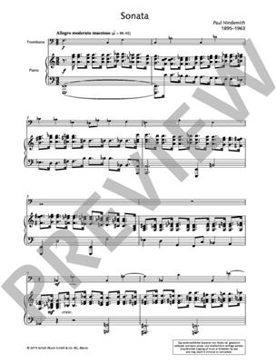 Paul Hindemith: Sonata (1941) Fur Bass-Posaune Und Klavier: Trombone et Accomp.