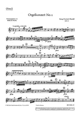 Georg Friedrich Händel: Organ Concerto No. 1 G Minor op. 4/1 HWV 289: Orchestre et Solo