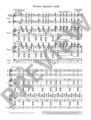 Carl Orff: Carmina Burana ( Score ): Chœur Mixte et Accomp.