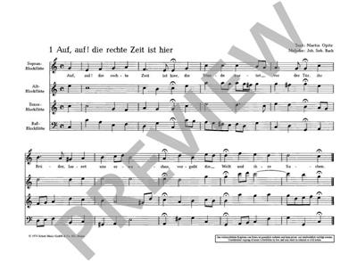 Johann Sebastian Bach: Sacred Songs: (Arr. Hans Lewitus): Flûte à Bec (Ensemble)