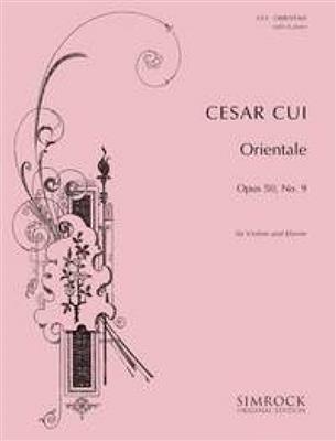 Orientale op. 50-9: Violon et Accomp.