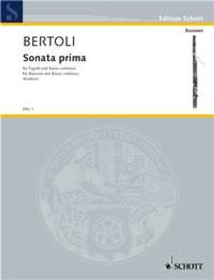 Giovanni Antonio Bertoli: Sonata prima: Basson et Accomp.