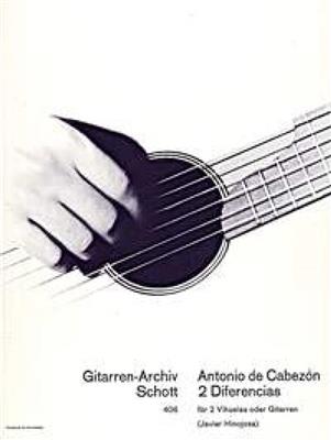 Antonio de Cabezón: 2 Diferencias: Duo pour Guitares