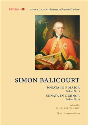 Simon Balicourt: Sonatas in F-Dur und c-moll: Flûte Traversière et Accomp.