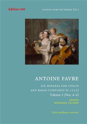 Antoine Favre: Six Sonatas for Violin and Basso Continuo: (Arr. Michael Talbot): Violon et Accomp.