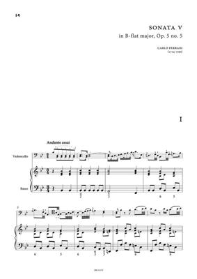 Carlo Ferrari: Six Sonatas for Violoncello and basso continuo: (Arr. Robrecht de Roeck): Violoncelle et Accomp.
