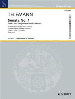 Georg Philipp Telemann: Sonate 1 F: Flûte à Bec Alto et Accomp.