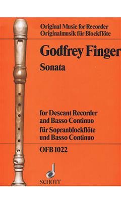 Gottfried Finger: Sonate G: Flûte à Bec Soprano et Accomp.