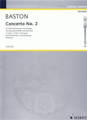 John Baston: Concert 02 C: (Arr. Nancy Hadden): Flûte à Bec Soprano et Accomp.