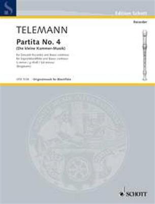 Georg Philipp Telemann: Partita No 4 G Minor Soprano Recorder and Continuo: Flûte à Bec Soprano et Accomp.