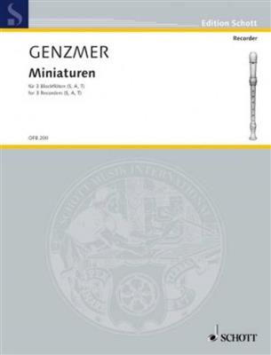 Harald Genzmer: Miniatures GeWV 332: Flûte à Bec (Ensemble)