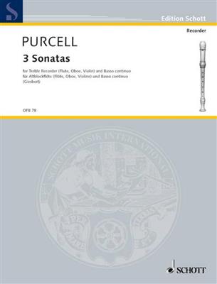 Henry Purcell: 3 Sonaten: Flûte à Bec Alto et Accomp.