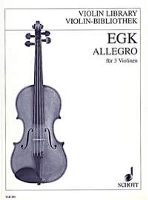 Werner Egk: Allegro: Trio de Cordes