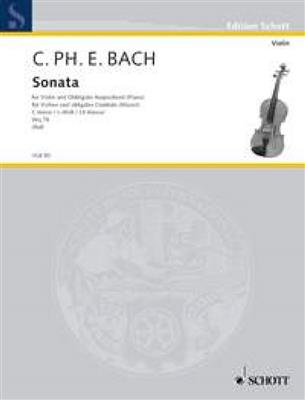 Johann Sebastian Bach: Sonate C Wtq78 (C.Ph.E): Violon et Accomp.
