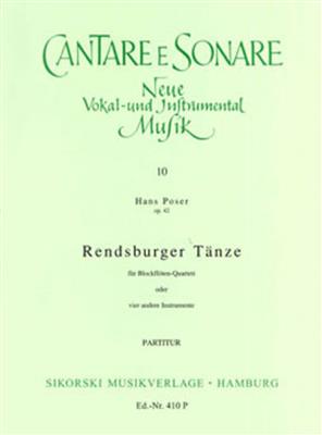 H. Poser: Rendsburger Tanze: Flûte à Bec (Ensemble)