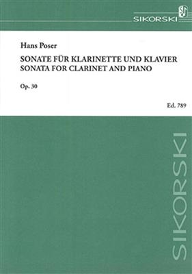 H. Poser: Sonate Op.30: Clarinette et Accomp.