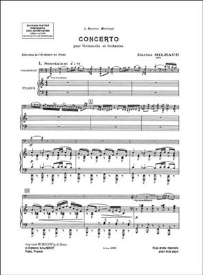 Darius Milhaud: Concerto No.1 Opus 136: Violoncelle et Accomp.