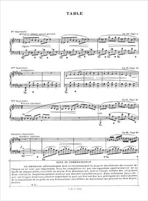 Frédéric Chopin: Four Impromptus: Solo de Piano