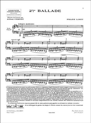 Franz Liszt: Deuxième ballade: Solo de Piano