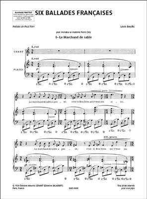 Louis Beydts: Six Ballades françaises: Chant et Piano