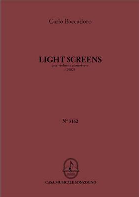 Carlo Boccadoro: Light Screens: Violon et Accomp.