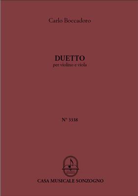 Carlo Boccadoro: Duetto, per Violino e Viola: Duo pour Cordes Mixte