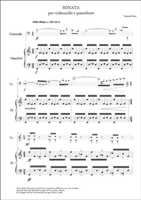 Simone Pirisi: Sonata: Violoncelle et Accomp.