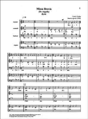 Carlo Pedini: Missa brevis (De Angelis): Chœur Mixte et Piano/Orgue