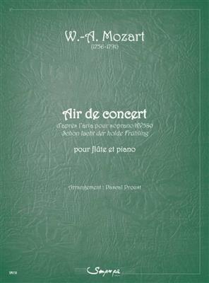 Wolfgang Amadeus Mozart: Air de concert (d'après l'aria pour soprano KV580): (Arr. Pascal Proust): Flûte Traversière et Accomp.