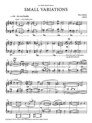 Nico Muhly: Small Variations: Solo de Piano